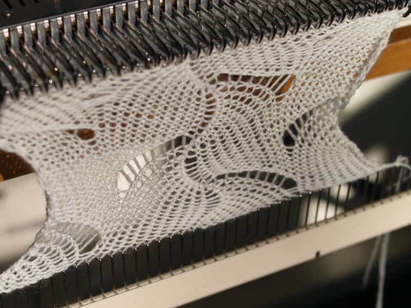 learn to knit beautiful hand tooled lace on any machine