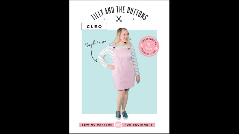 Cleo Dungaree dress pattern included in sewing workshop at Stitching Kitchen