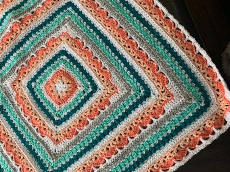 Example of blanket you could choose to make….Hooked on sunshine. 