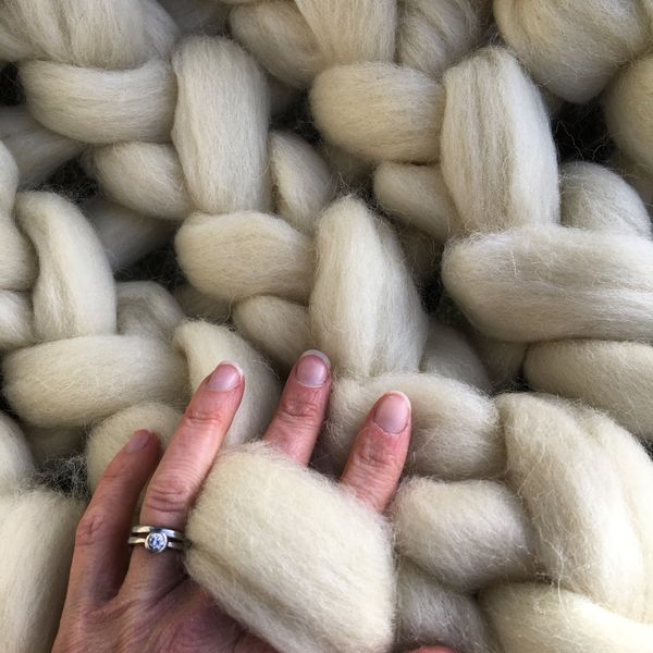 The chunkiest wool knits up into a gorgeous snuggly blanket