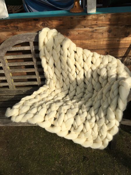 Cream woollen blanket