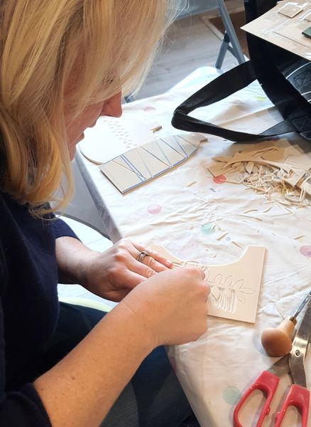 Our tutor, Kirsty Hall, will teach you the basics of Lino printing