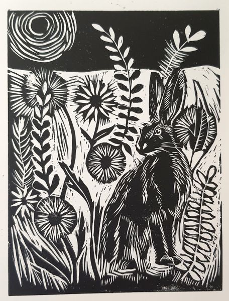 Create your own Lino printed hare