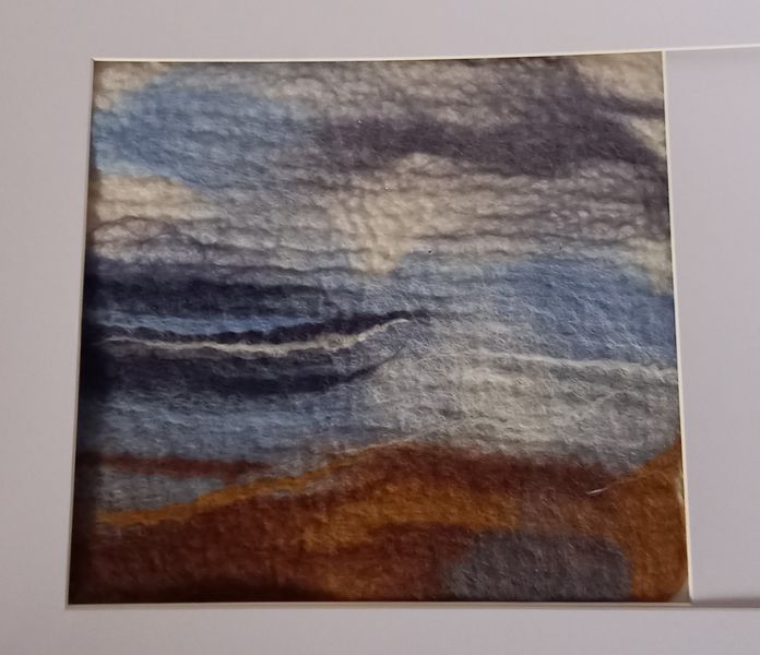 Completed felted picture. Mount NOT included.