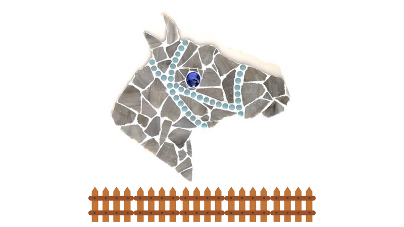 Stone & Grey Horse Mosaic Kit