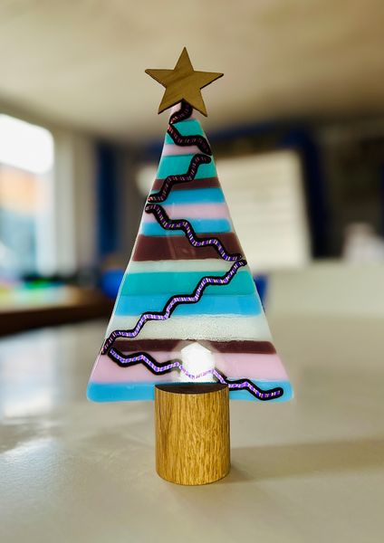 Fused glass Christmas tree