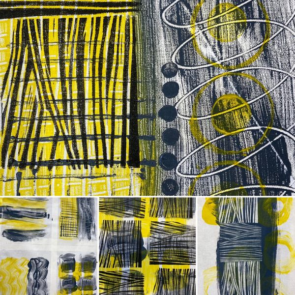 Mark-making experiments with mono-prints
