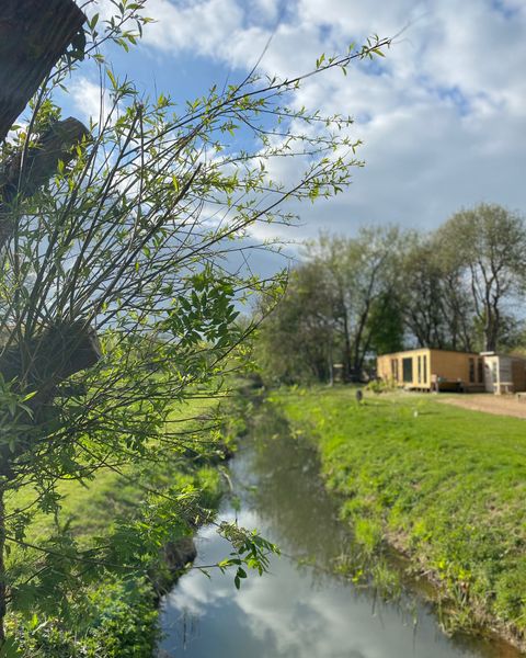 The Larkswold studio is located next to the River Evenlode