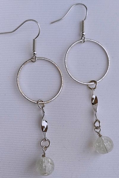 Crackle Quartz Earrings, a sparkle all of its own