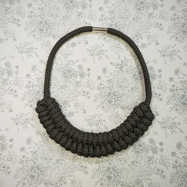 A necklace in Charcoal Grey (with a magnetic clasp)