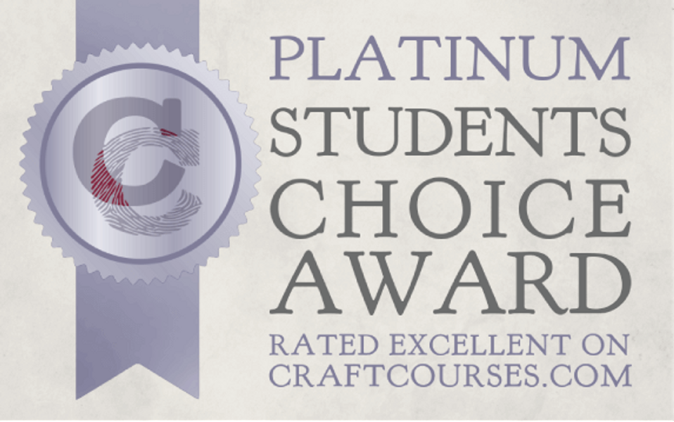 Platinum Student's Choice award from Craftcourses