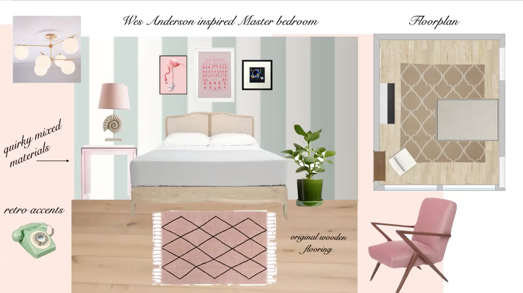 Bedroom design, from a previous online course (Jen)