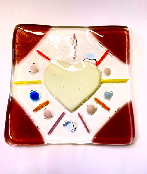Fused glass introduction Heart 
