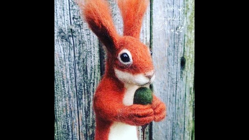 Needle Felted Squirrel