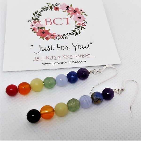 ♥   EXAMPLE OF CHAKRA  EARRINGS YOU CAN CREATE FROM BCT KIT ♥