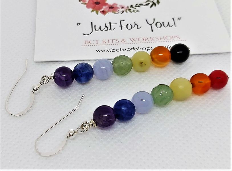 ♥ HAVE YOU NOTICED THE DIFFERENCE BETWEEN THESE EARRINGS? ♥  LOOK CLOSELY THE BASE CHAKRA GEMSTONE CAN BE RED OR BLACK ♥ YOUR GROUNDING CHAKRA ♥
