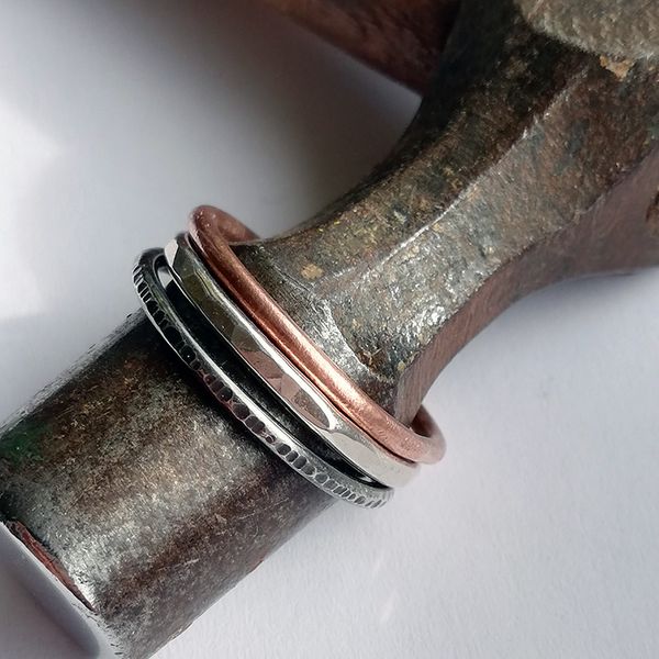 Copper and Silver Rings
