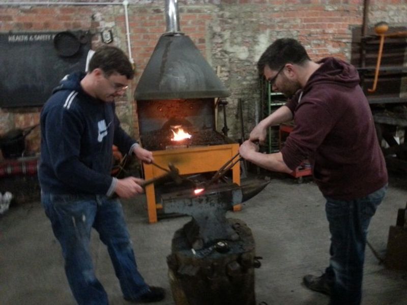 Students helping each other out in our workshop in Hornby, Northallerton.