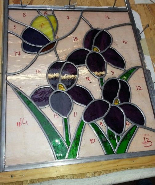Stained glass window completed by one of our recent students after doing our course.
