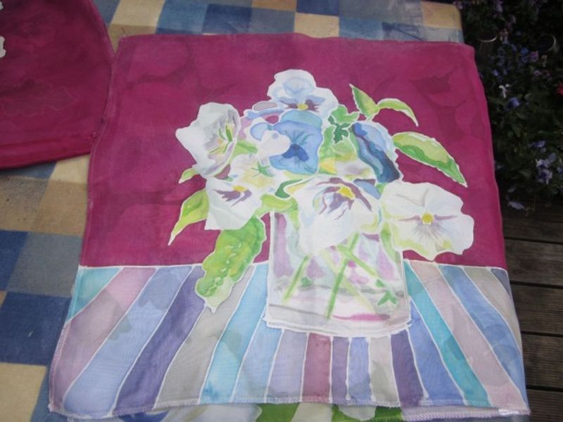 Cushion Cover of Pansies 