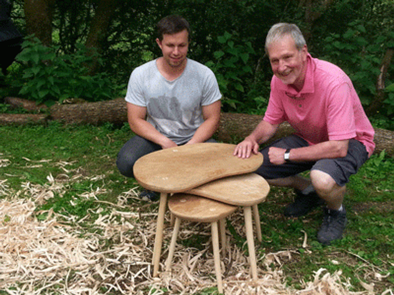 Nest of tables made by the Northumberland Three