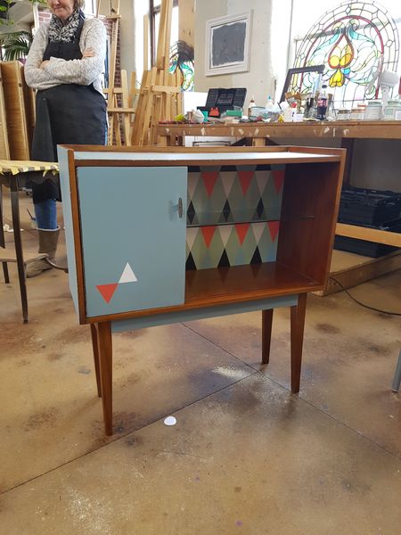 A finished piece from the Furniture Upcycling workshop