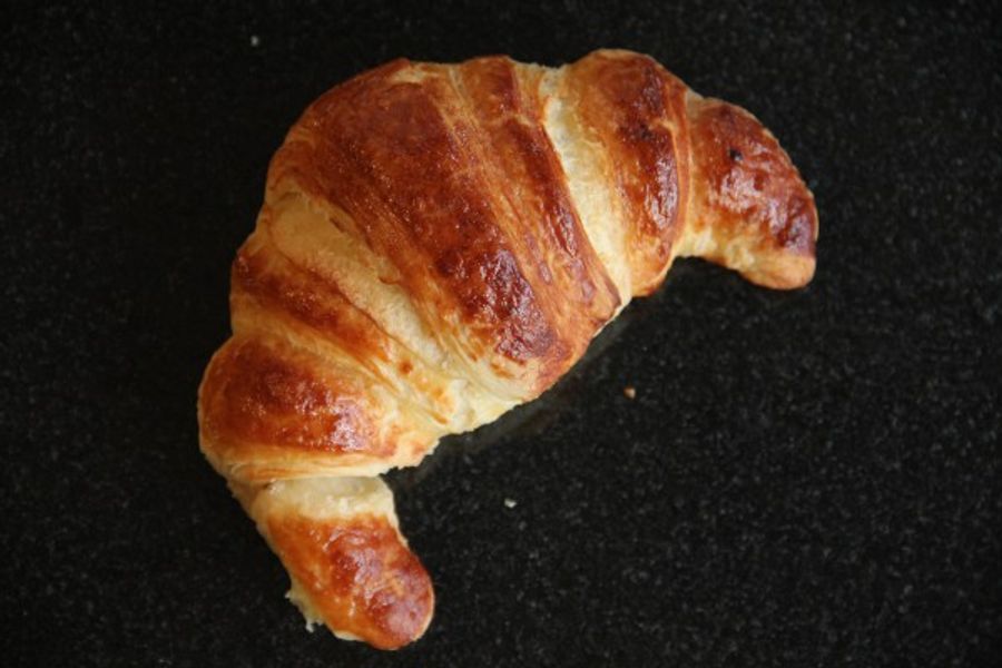 Crisp, flaky croissant.