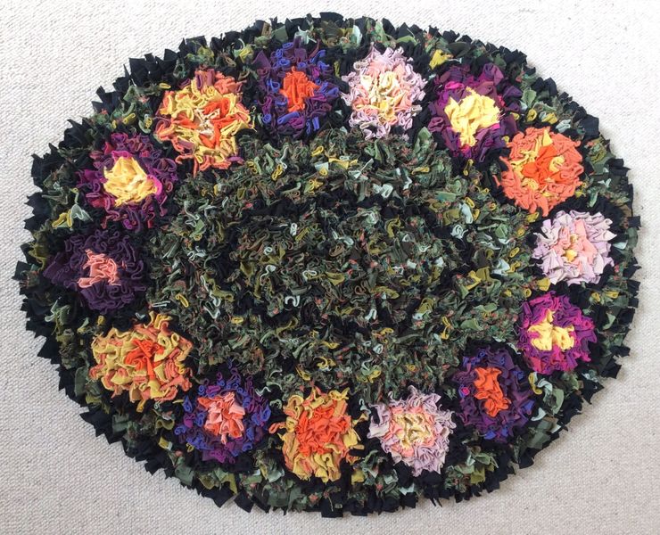 Progged cotton rag rug