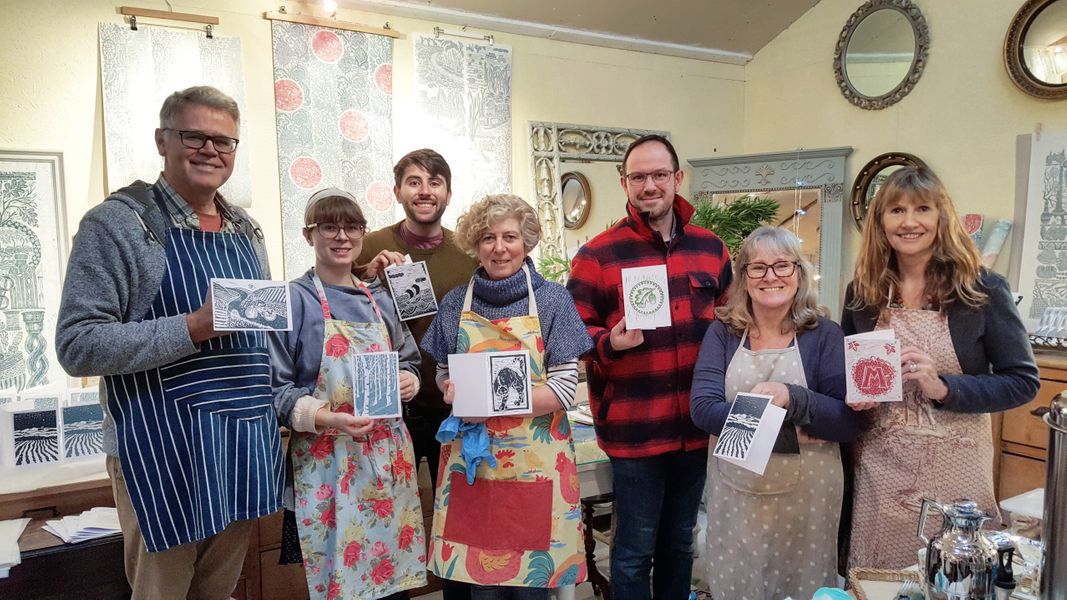 New printmakers showing off their printed cards
