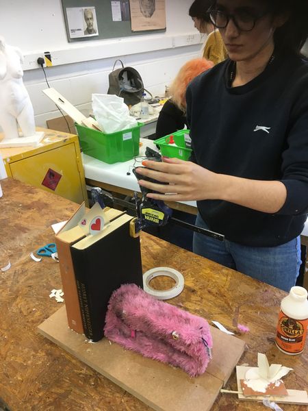 Wimbledon student making her pencil case that comes alive