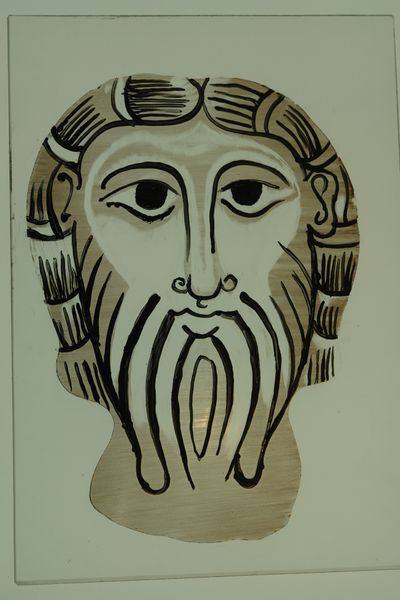 Medieval painted head