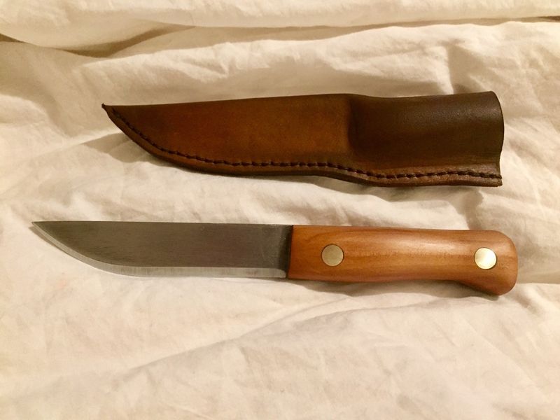 Finished knife and sheath
