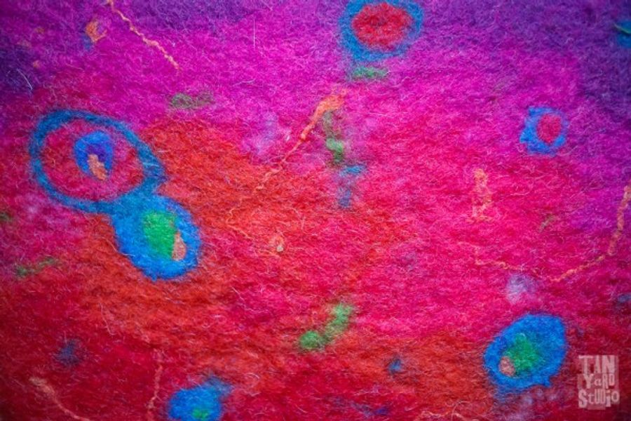 Felt bag close up