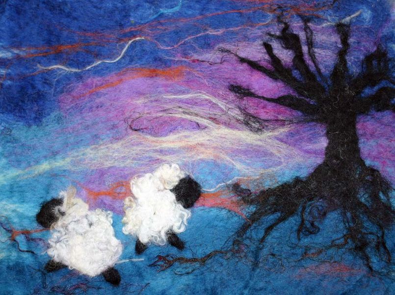 Student wet felted picture