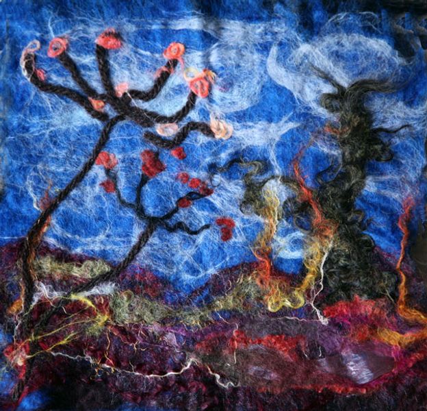 Student wet felted picture