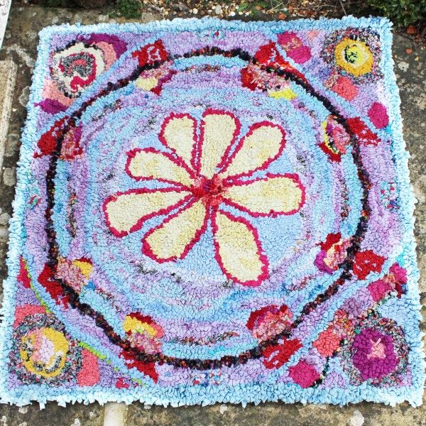 Rag Rug Flower Rug