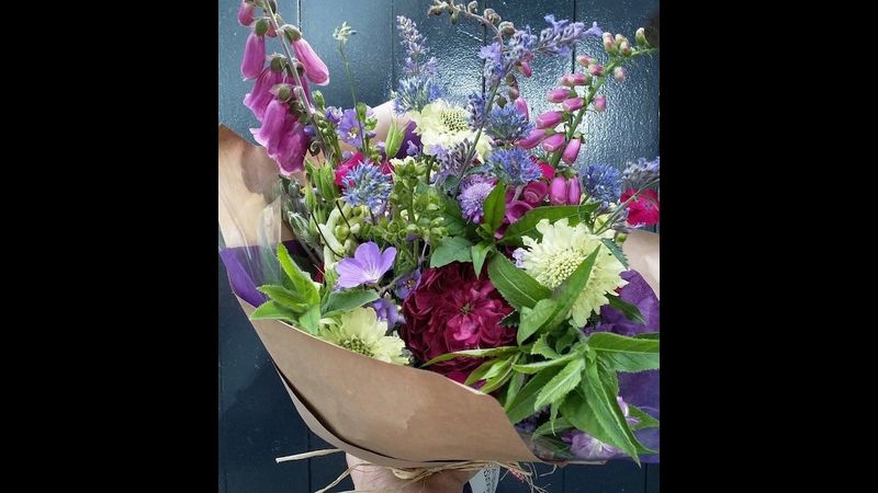 Learn to arrange a fresh bouquet using locally grown flowers