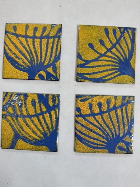 Example of what a student created in a previous enamel workshop at our Worcestershire studio