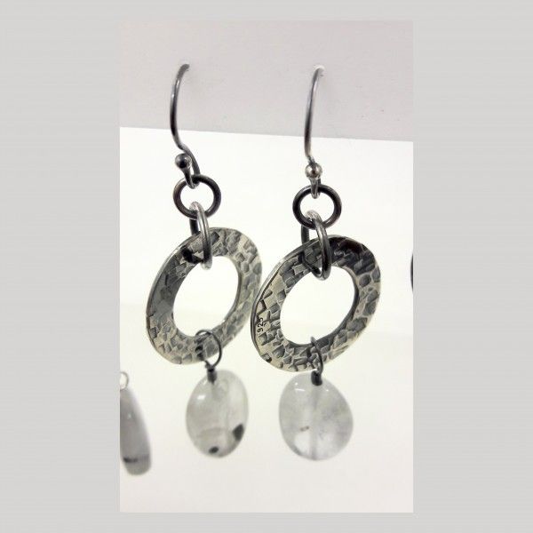 SIlver and Bead Earrings - Jewellery Making Tuition in London