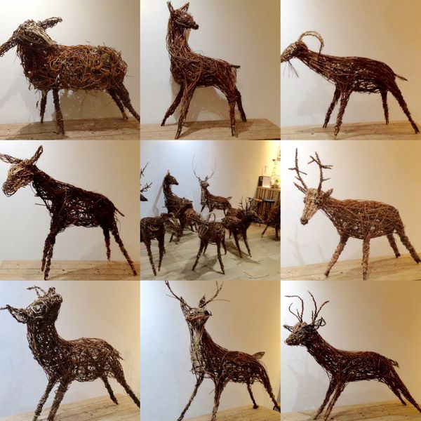 Willow deer from last years course at Tiny Homes Holidays