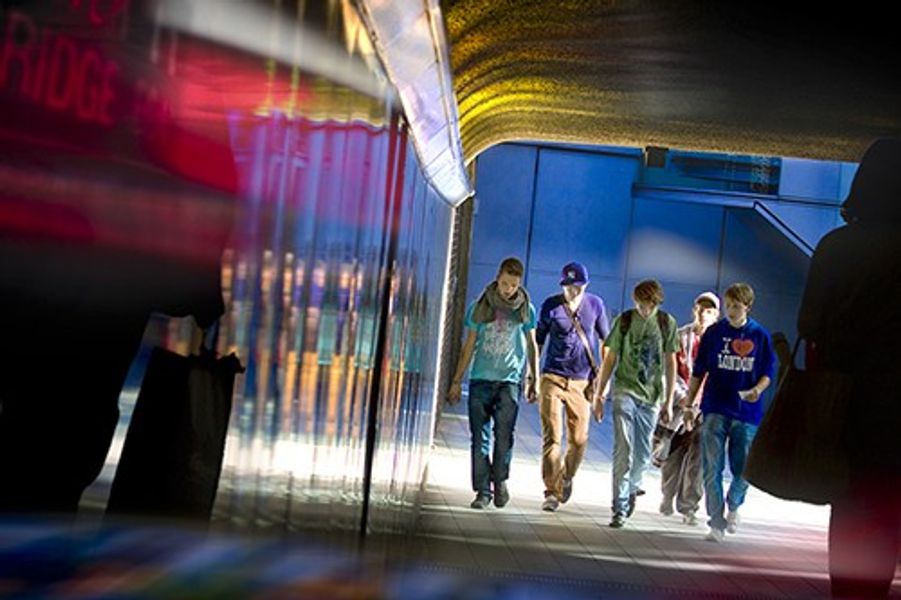 London bespoke photography course - Colour and activity captured in a Tower Bridge passageway - Richard Piper 