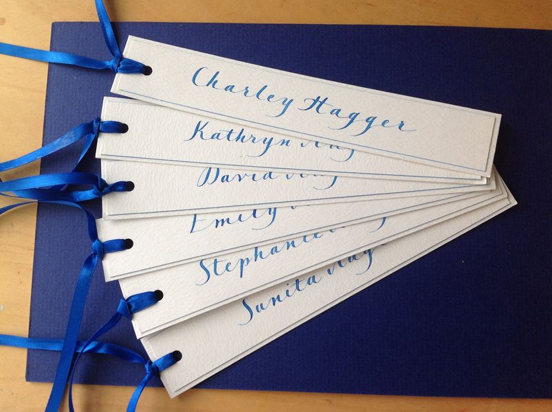 Wedding place name bookmarks