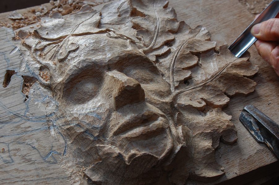 Carving the Green Man