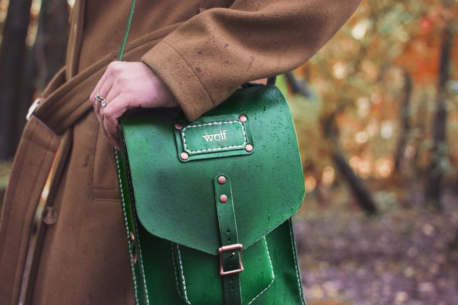 One of our handmade messenger bags