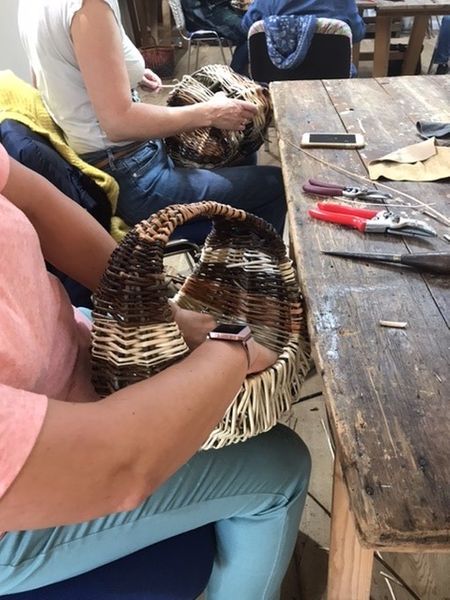 Circular frame baskets on a course...