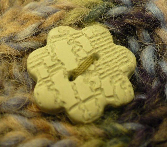 Handmade, colour-matched buttons, ideal for knitwear.