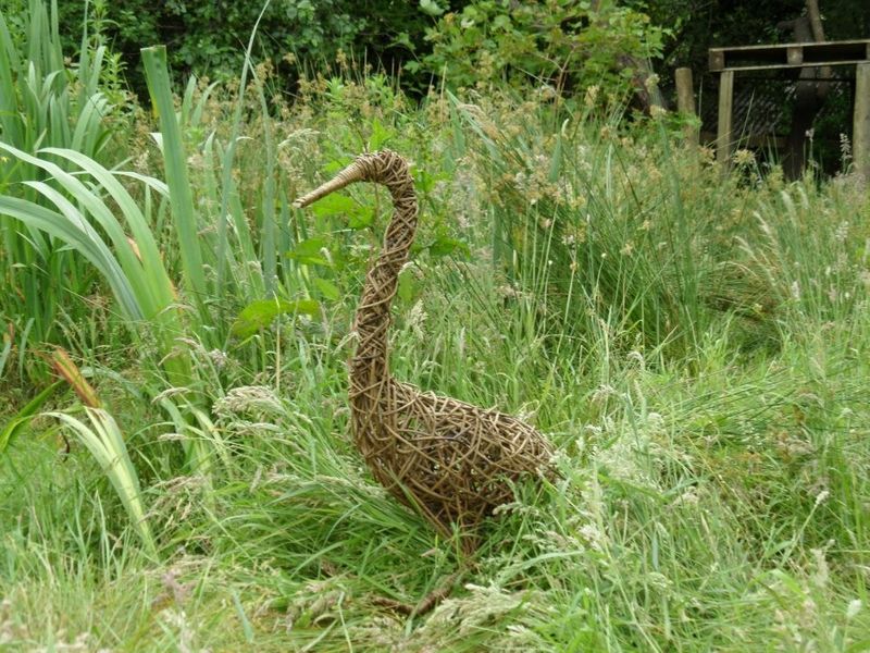 Willow Goose Sculpture at Creative with Nature Todmorden West Yorkshire