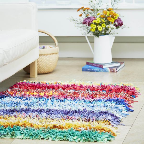 Rainbow rag rug by Ragged Life
