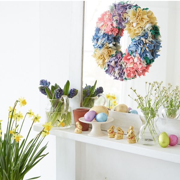 Spring Wreath on Display