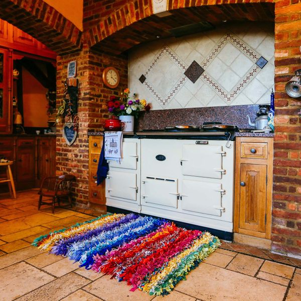 Rainbow Rag Rug in the Home